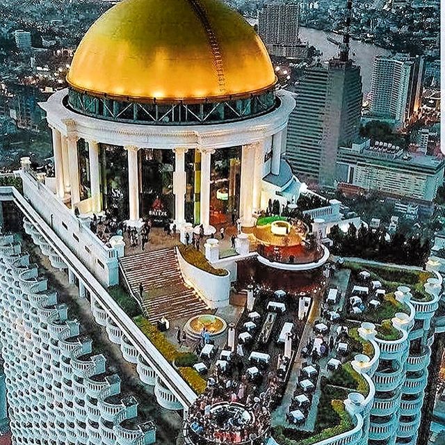 Overhead shot of dome at lebua